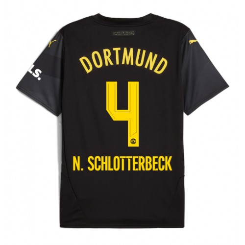 Fotballdrakt Herre Borussia Dortmund Nico Schlotterbeck #4 Bortedrakt 2024-25 Kortermet